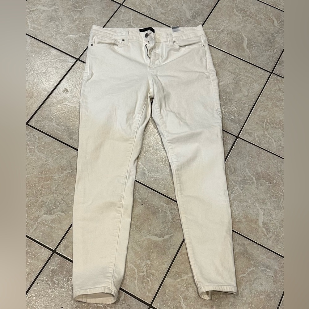 Banana Republic Women's White Skinny Jeans Size 10